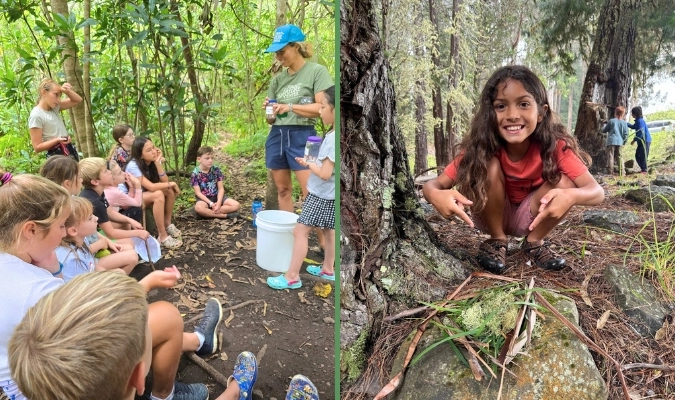 Maui kids in the forest learning and having fun at a Hawai‘i Nature Center program